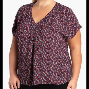 Hi-Lo Floral Blouse